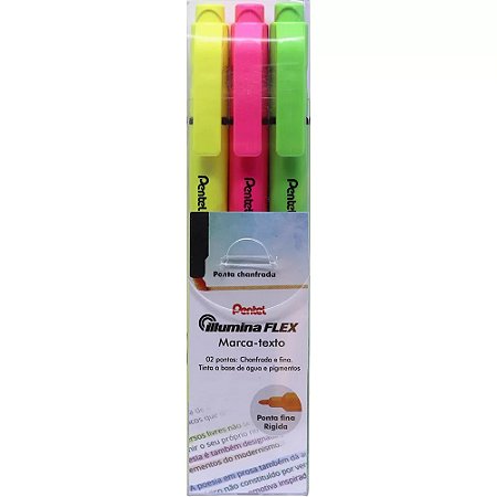 MARCA TEXTO ILLUMINA FLEX KITSLW11-3 C/3 UNIDADES - PENTEL