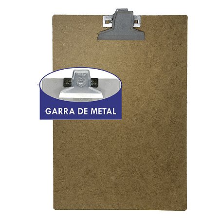 PRANCHETA HDF 344MMX230MM GARRA METAL - CARBRINK