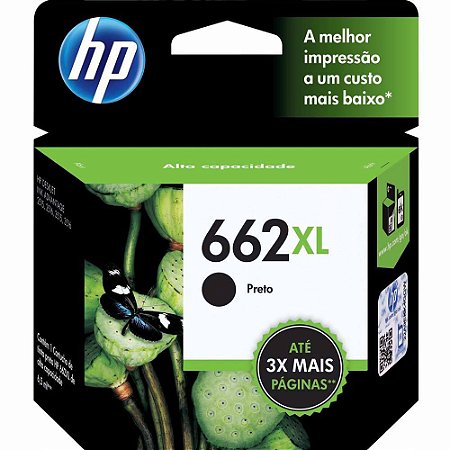 CARTUCHO HP 662XL CZ105AB PRETO - 6,5ML