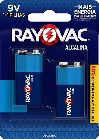 BATERIA ALCALINA 9V C/2 UNIDADES - RAYOVAC