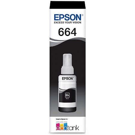 GARRAFA DE TINTA EPSON T664120-AL PRETO - 70ML