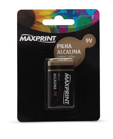 BATERIA ALCALINA 9V - MAXPRINT