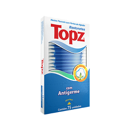 COTONETE FLEXÍVEL BASTONETES C/75 UNIDADES - TOPZ