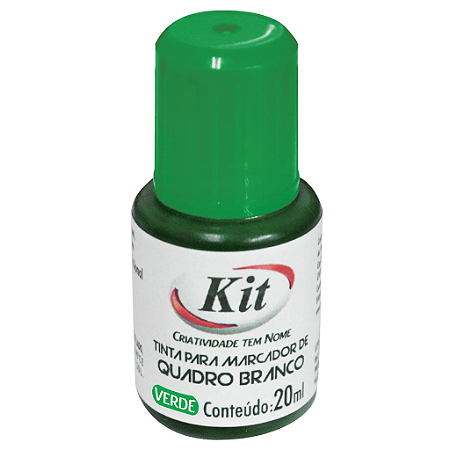TINTA PARA MARCADOR DE QUADRO BRANCO VERDE 20ML - KIT