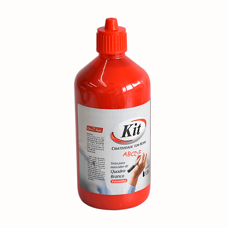 TINTA PARA MARCADOR DE QUADRO BRANCO VERMELHA 500ML - KIT
