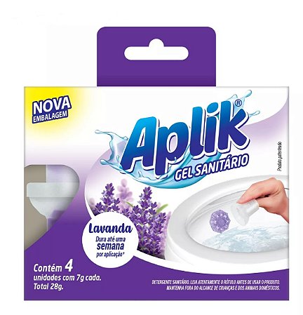 APLIK GEL SANITÁRIO LAVANDA C/4 UNIDADES - BRASKIM