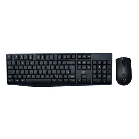 KIT COMBO TECLADO E MOUSE SEM FIO SLIM PRETO TC270 - MULTILASER
