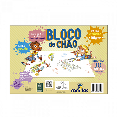BLOCO DE CHÃO A2 BRANCO C/30 FLS - ROMITEC