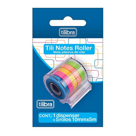 TILI NOTES 5 CORES ROLLER 10MMX5M - TILIBRA