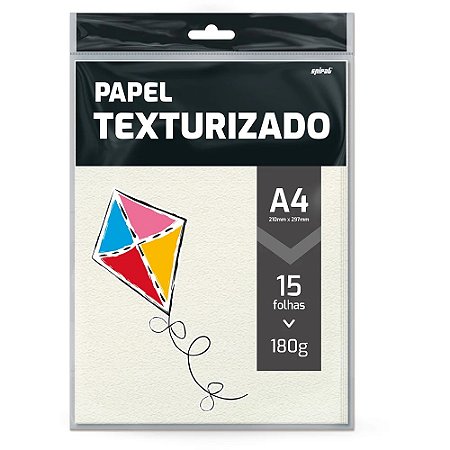 PAPEL CASCA DE OVO A4 180 G/M² BRANCO C/15 FLS - SPIRAL