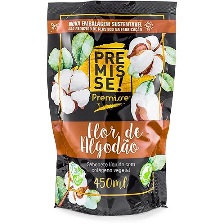 REFIL SABONETE LÍQUIDO PREMISSE FLOR DE ALGODÃO - 450ML