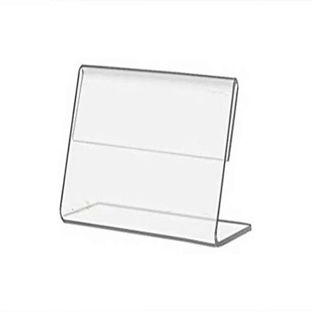 DISPLAY PORTA ETIQUETA 8CMX5CM CRISTAL C/10 UNIDADES - JL ACRÍLICO