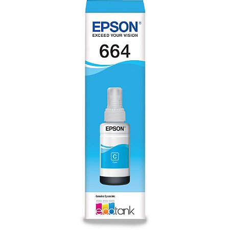 GARRAFA DE TINTA EPSON T664220-AL CIANO - 70ML