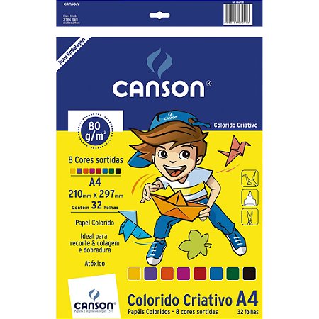 PAPEL CRIATIVO COLORIDO A4 80 G/M² C/32 FLS - CANSON