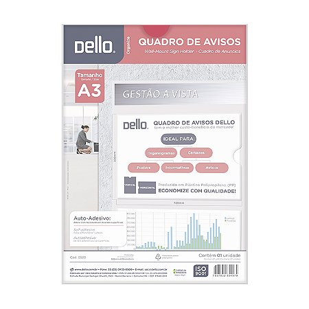 QUADRO DE AVISOS A3 0533 CRISTAL - DELLO