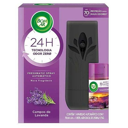 BOM AR AIR WICK FRESHMATIC CAMPOS DE LAVANDA APARELHO + REFIL - 250ML