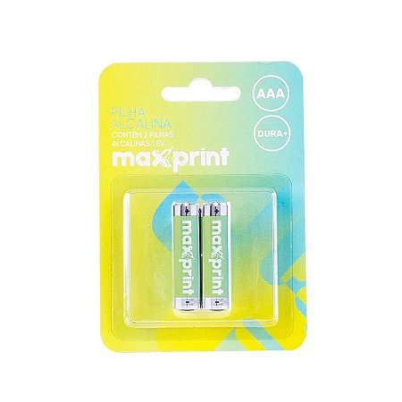 PILHA ALCALINA AAA PALITO C/2 UNIDADES - MAXPRINT