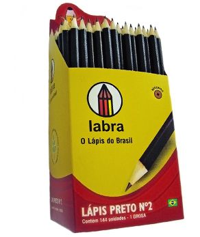 LÁPIS PRETO Nº 2 REDONDO C/144 UNIDADES - LABRA