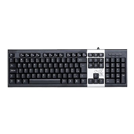 TECLADO INDUSTRIAL STANDARD USB PRETO/PRATA - MAXPRINT
