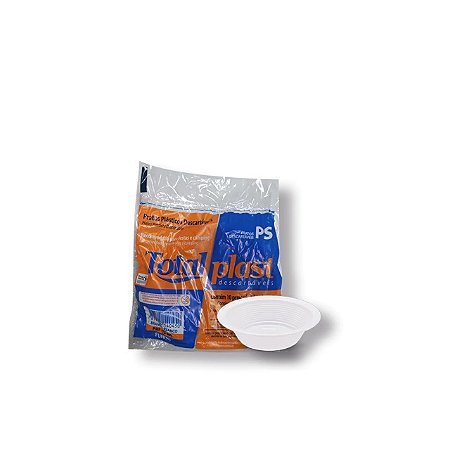PRATO 12CM FUNDO BRANCO C/10 UNIDADES - TOTALPLAST