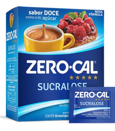 ADOÇANTE EM PÓ SUCRALOSE C/50 ENVELOPES - ZERO-CAL