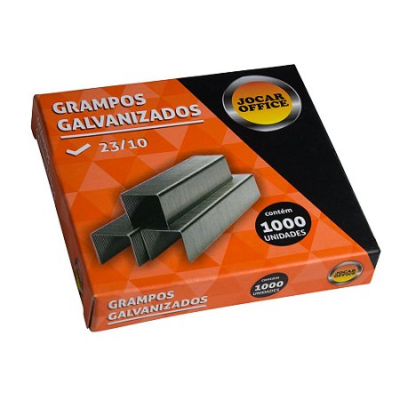 GRAMPO GALVANIZADO 23/10 C/1000 UNIDADES - JOCAR OFFICE
