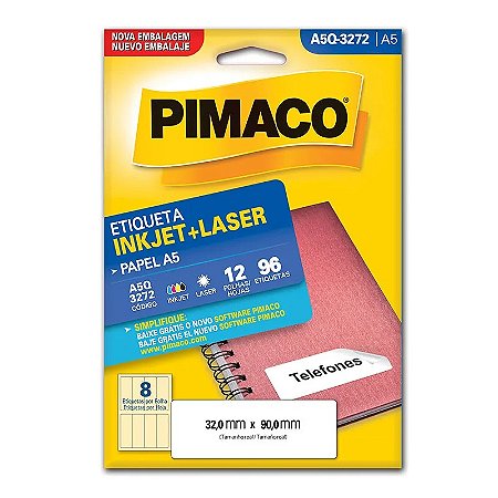 ETIQUETA A5Q-3272 12 FOLHAS - PIMACO