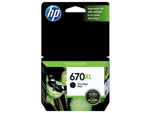 CARTUCHO HP 670XL CZ117AB PRETO - 14ML