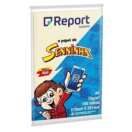 PAPEL REPORT SENNINHA A4 75G 210MMX297MM AMARELO - 100 FLS