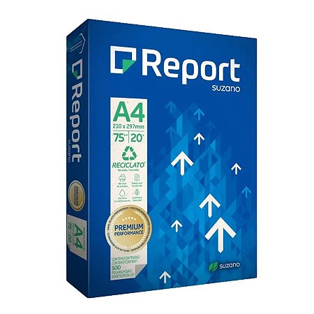 PAPEL REPORT A4 75G 210MMX297MM RECICLATO - 500 FLS