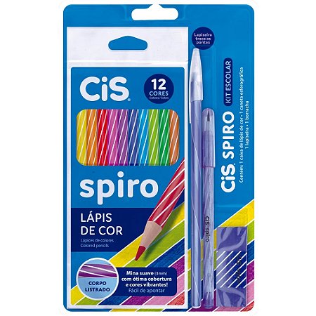 KIT ESCOLAR CIS SPIRO C/4 PEÇAS - CIS