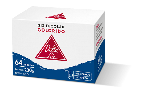 GIZ ESCOLAR COMUM CORES C/64  - DELTA