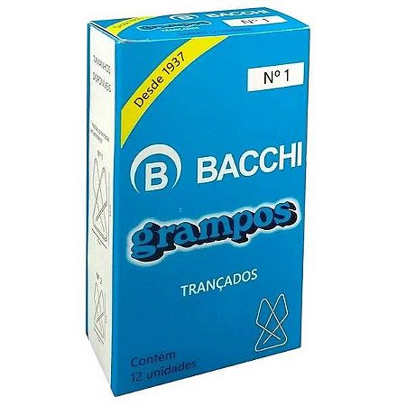 GRAMPO TRANÇADO Nº 1 GALVANIZADO C/12 UNIDADES - BACCHI