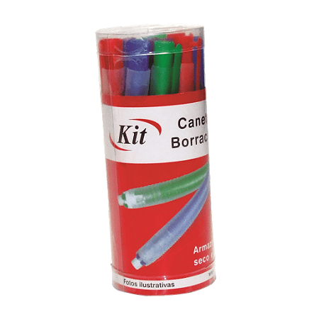 CANETA BORRACHA C/12 UNIDADES - KIT