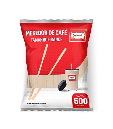 MEXEDOR DE CAFÉ LONGO C/500 UNIDADES - GABOARDI