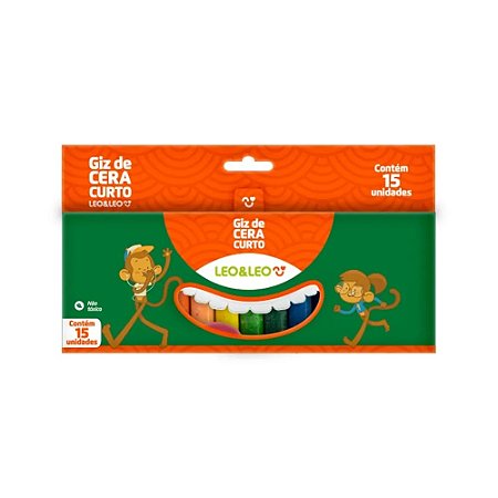 GIZ DE CERA CURTO 15 CORES - LEO&LEO