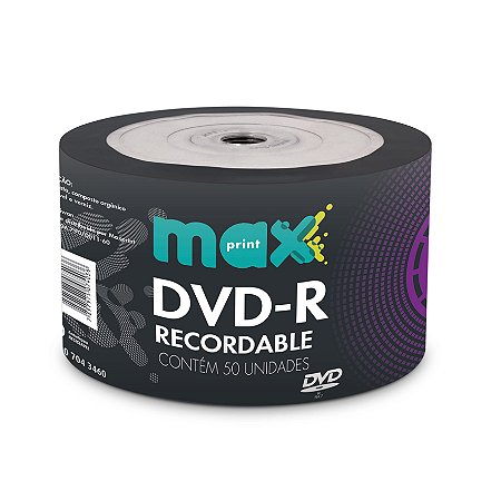 DVD-R GRAVÁVEL 4.7GB BULK C/50 UNIDADES - MAXPRINT