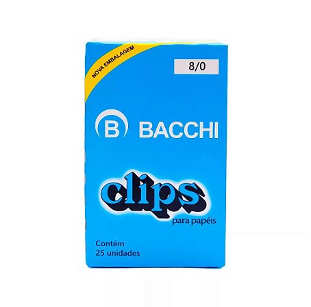 CLIPS Nº 8/0 AÇO GALVANIZADO C/25 UNIDADES - BACCHI