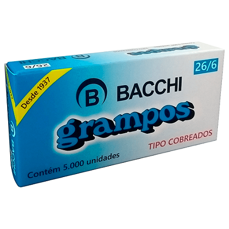 GRAMPO 26/6 COBREADO C/5000 UNIDADES - BACCHI
