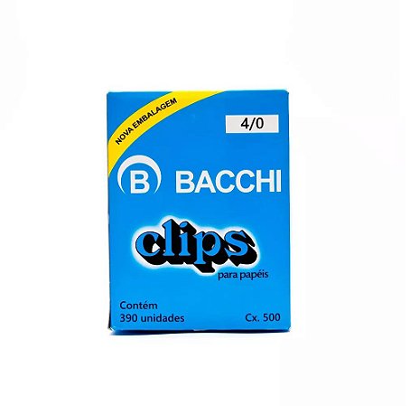 CLIPS Nº 4/0 AÇO GALVANIZADO C/390 UNIDADES - BACCHI