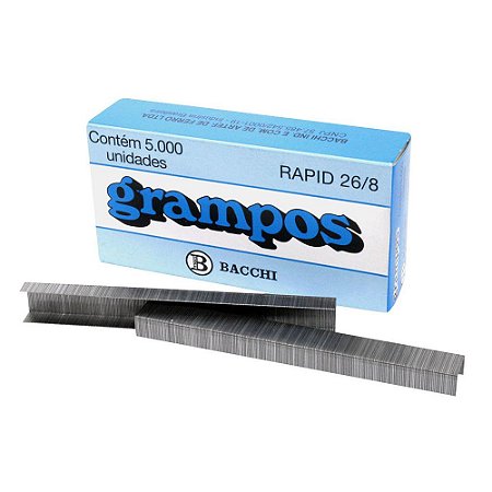 GRAMPO 26/8 GALVANIZADO C/5000 UNIDADES - BACCHI