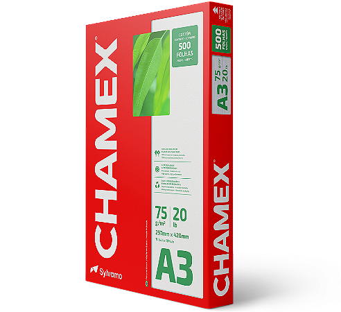 PAPEL CHAMEX A3 75 297MMX420MM BRANCO - 500 FLS