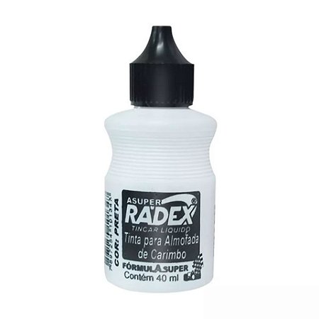 TINTA PARA CARIMBO TINCAR PRETA 40ML - RADEX