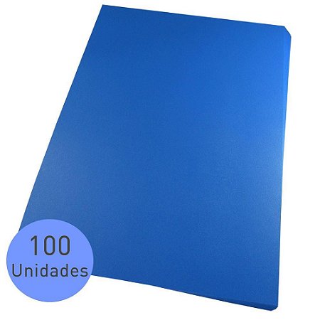 CAPA DE PVC A4 AZUL ROYAL C/100 UNIDADES - LASSANE