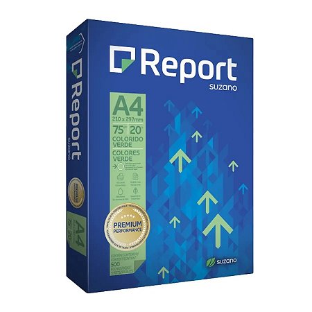PAPEL REPORT COLORIDO A4 75G 210MMX297MM VERDE - 500 FLS