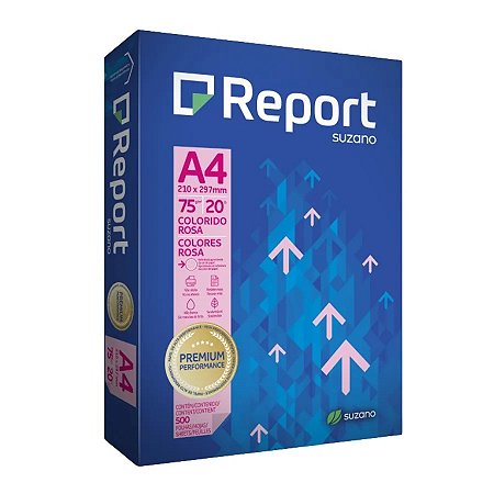 PAPEL REPORT COLORIDO A4 210MMX297MM ROSA - 500 FLS