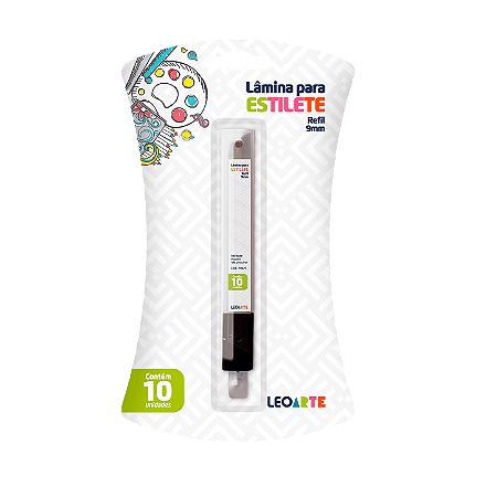 LÂMINA PARA ESTILETE ESTREITO C/10 UNIDADES - LEOARTE