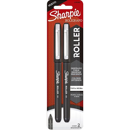 CANETA ROLLERBALL 0.5MM PRETA C/2 UNIDADES - SHARPIE