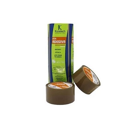 FITA ADESIVA EMPACOTAMENTO MARROM 45MMX40M C/5 UNIDADES - KORETECH