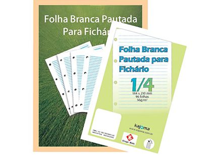 FOLHA PAUTADA PARA FICHÁRIO 1/4 C/96 FLS - KAJOMA